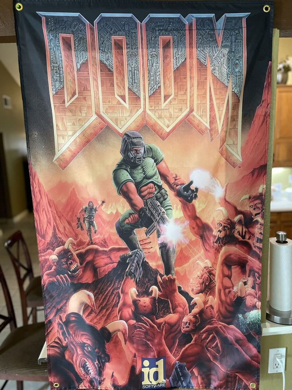 Doom 5ft Flag PC 1993 id Software Banner Poster